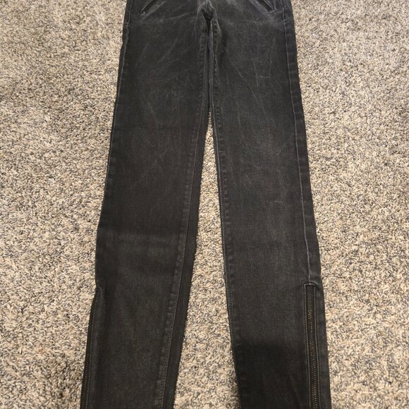 Habitual Amalia High Rise Zip Skinny Jeans Black 26 - Picture 2 of 5